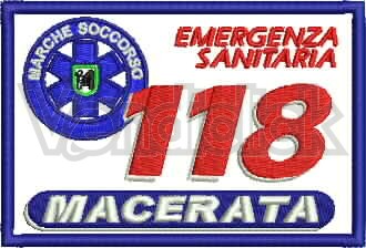 Ricamo Patch Logo 118 Marche Soccorso