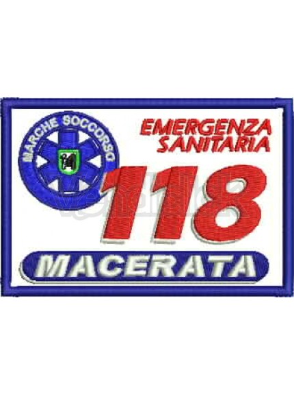 Ricamo Patch Logo 118 Marche Soccorso