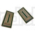 Mostrine metallo per giacca verde e dorato