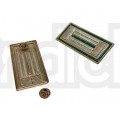 Mostrine metallo per camicia verde e dorato D